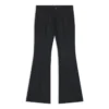 Getailleerde broek met uitlopende pijpen, normale pasvorm “Black” 704709TLT171000