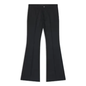 Getailleerde broek met uitlopende pijpen, normale pasvorm “Black” 704709TLT171000