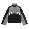 Gevoerde trainingsjas met trechterhals “Grey Black” 675462-TKO48-1000