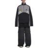 Gevoerde trainingsjas met trechterhals “Grey Black” 675462-TKO48-1000
