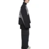 Gevoerde trainingsjas met trechterhals “Grey Black” 675462-TKO48-1000