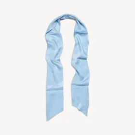 Gewassen crayon-sjaal voor dames in babyblauw