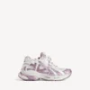 Glitter-Sneaker voor dames in wit/lila/roze