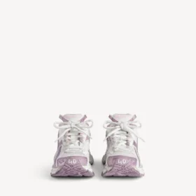 Glitter-Sneaker voor dames in wit/lila/roze