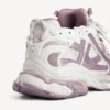 Glitter-Sneaker voor dames in wit/lila/roze