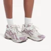 Glitter-Sneaker voor dames in wit/lila/roze