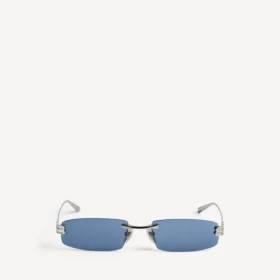 Gossip Rectangle M-zonnebril voor dames in donker ruthenium/blauw