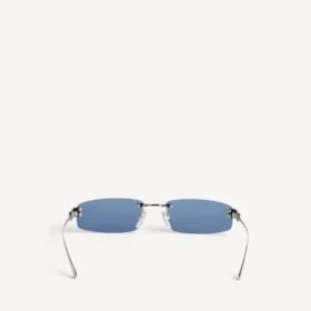 Gossip Rectangle M-zonnebril voor dames in donker ruthenium/blauw