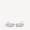 Gossip Rectangle M-zonnebril voor dames in zilver