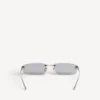 Gossip Rectangle M-zonnebril voor dames in zilver