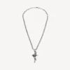 Gothic slangenketting  in antiek zilver