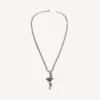 Gothic slangenketting  in antiek zilver