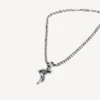 Gothic slangenketting  in antiek zilver