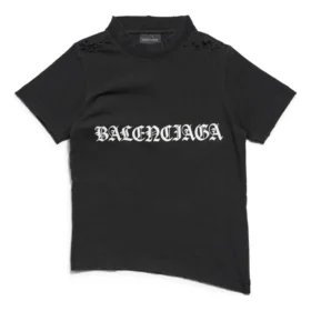 Gothic-stijl gekrompen T-shirt “Black White” 788246TQVJ51569