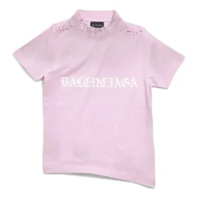 Gothic-stijl gekrompen T-shirt “Light Pink” 788246TQVJ55708