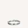 Gourmette-armband met BB Icon in antiek zilver