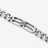Gourmette-armband met BB Icon in antiek zilver
