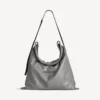 Grote grijze shopper-crossbodytas voor heren met stofzak