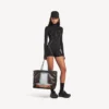 Grote Select-tas voor dames in zwart/oranje