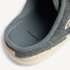 Hamptons-denim-muiltjes voor dames in blauw/gebroken wit