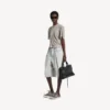 Hamptons-denim-muiltjes voor dames in blauw/gebroken wit