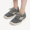 Hamptons denim sneaker voor dames in blauw/gebroken wit