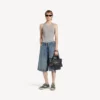 Hamptons denim sneaker voor dames in blauw/gebroken wit