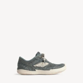 Hamptons denim sneaker voor dames in blauw/gebroken wit