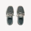 Hamptons denim sneaker voor dames in blauw/gebroken wit