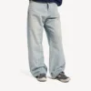 Hamptons-denim-sneaker voor heren in blauw/gebroken wit