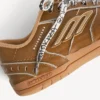 Hamptons herensneaker met medium versleten look in camel