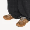 Hamptons herensneaker met medium versleten look in camel
