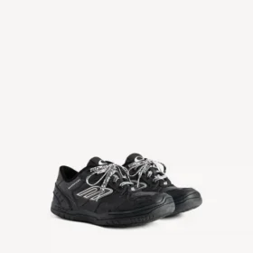 Hamptons-sneaker voor heren in versleten look, zwart