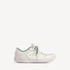 Hamptons-sneaker voor heren met medium versleten look in beige/groen