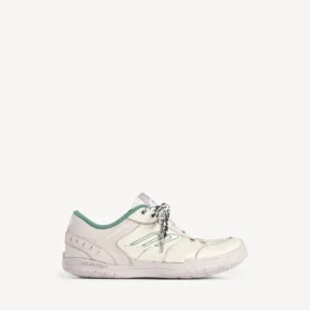 Hamptons-sneaker voor heren met medium versleten look in beige/groen