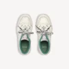 Hamptons-sneaker voor heren met medium versleten look in beige/groen