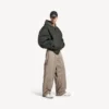 Hamptons-sneaker voor heren met medium versleten look in beige/groen