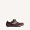 Hamptons suède herensneaker in donkerbruin/grijs