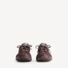 Hamptons suède herensneaker in donkerbruin/grijs