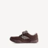 Hamptons suède herensneaker in donkerbruin/grijs