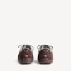 Hamptons suède herensneaker in donkerbruin/grijs