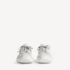 Hamptons suède herensneaker in gebroken wit/zwart
