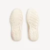 Hamptons suède platform sneaker voor dames in beige/zwart