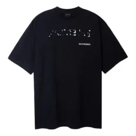 Handgetekend Balenciaga T-shirt, Large Fit “Zwart” 641675TOVO51070