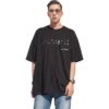 Handgetekend Balenciaga T-shirt, Large Fit “Zwart” 641675TOVO51070