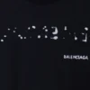 Handgetekend Balenciaga T-shirt, Large Fit “Zwart” 641675TOVO51070