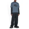 Handgetekend BB Icon T-shirt, medium pasvorm “Blue Black” 612966TNVN44183