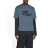 Handgetekend BB Icon T-shirt, medium pasvorm “Blue Black” 612966TNVN44183