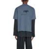 Handgetekend BB Icon T-shirt, medium pasvorm “Blue Black” 612966TNVN44183