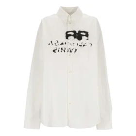 Handgetekend BB-shirt met lange mouwen, oversized “White” 725722TYB189000